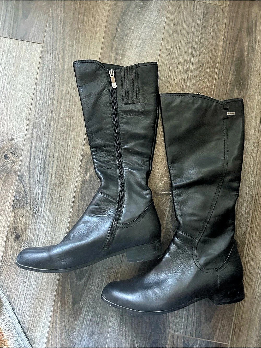 Women's Black Leather Boots EU 38